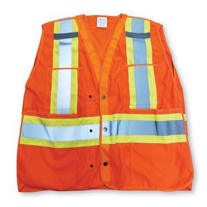 Polyester Safety Vest w/ Snap Front - Style #139
