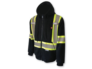 Polyester Full Zipper Heated Hoodie w/ Detachable Hood - Style #3558