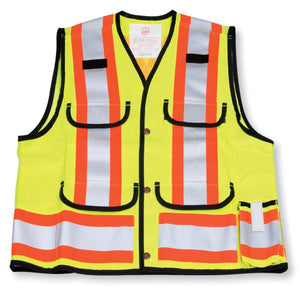 Poly/Cotton Supervisor Safety Vest w/ Mesh Back - Style #400